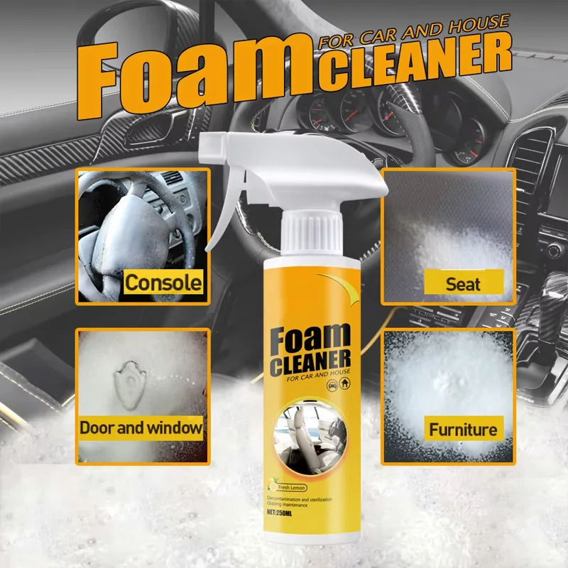 Leather Cleaner Interior - Limpador de espuma multiuso, 1/3 peças-30/100ml,