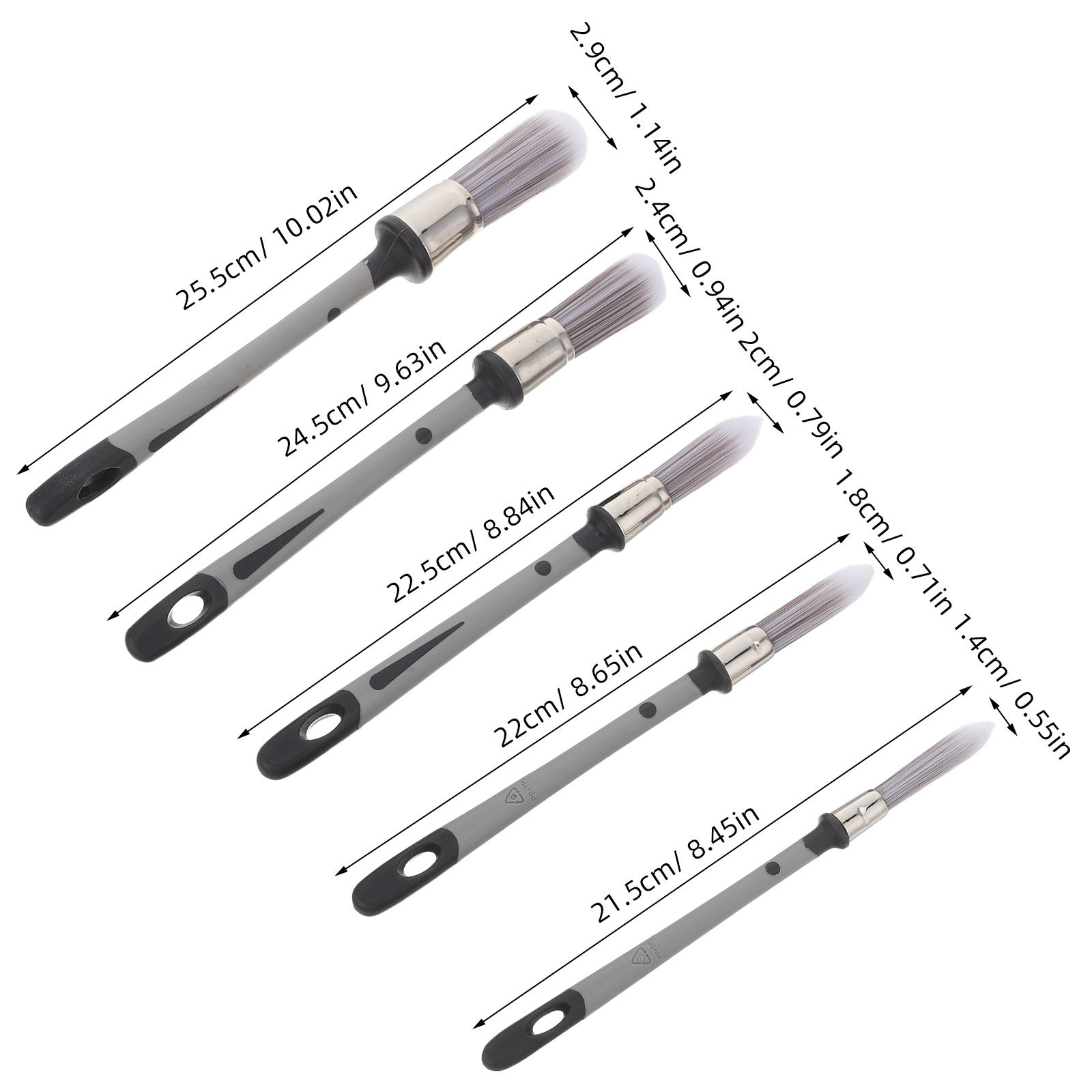 Conjunto de 5 pincéis de pintu - Detailing Brush Set avaliação e preço